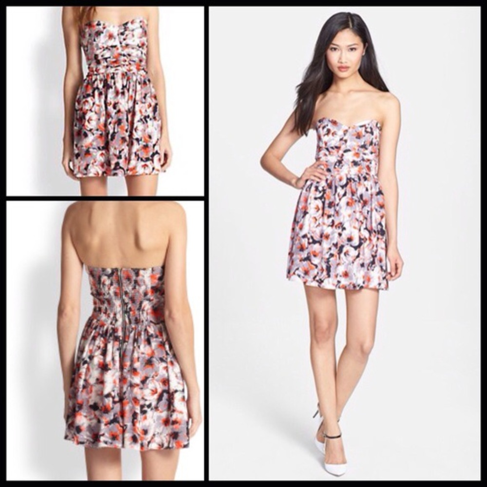 PARKER 🍹 Melrose Strapless 💯 Silk Mini NWT